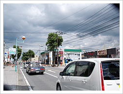 楠・麻生田方面から武蔵中央通りを通る場合